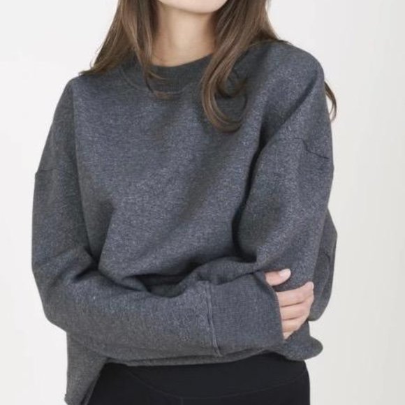 Lune Active Kylie Organic Cotton Sweatshirt Dark Grey - Picture 2 of 3